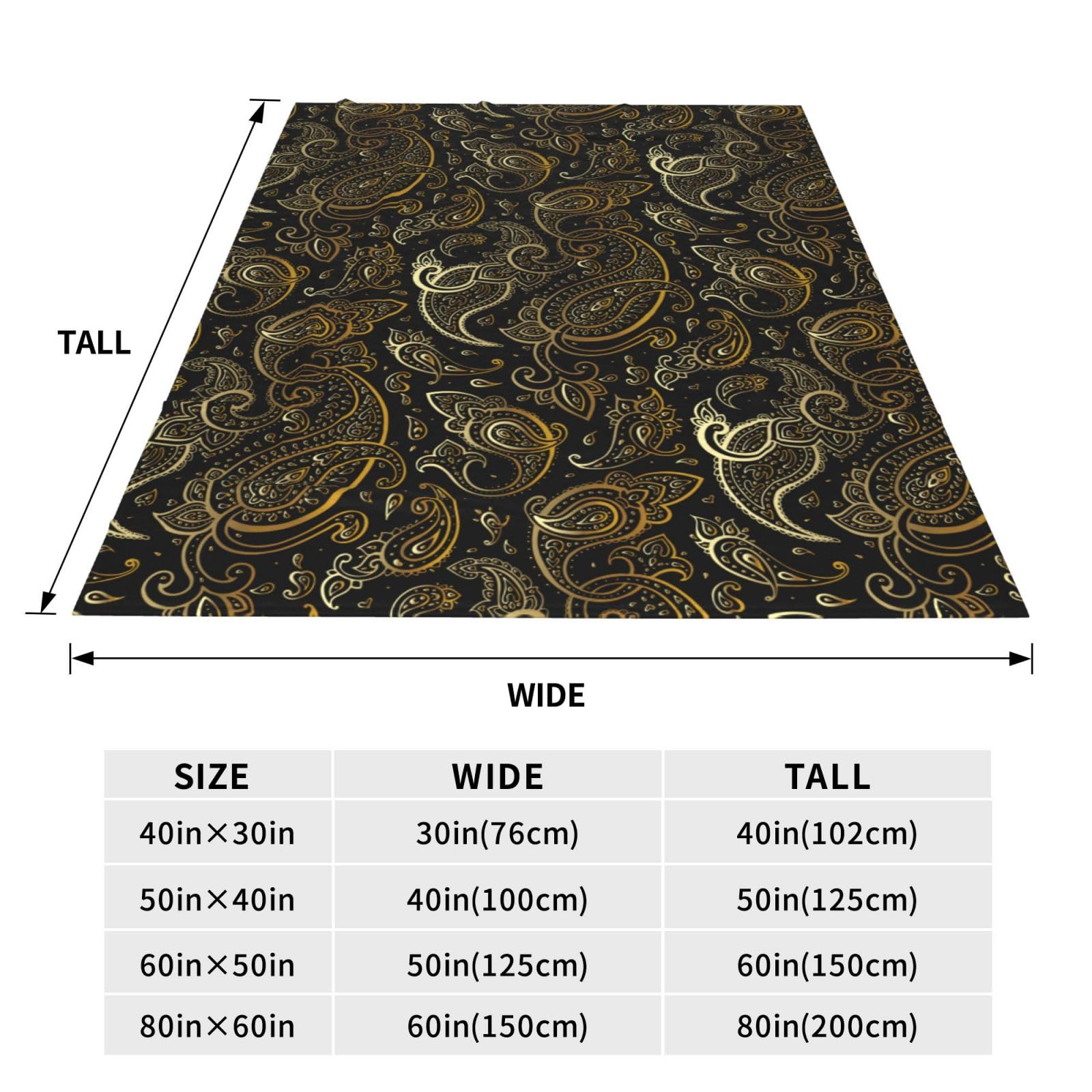 Amazon｜毛布 花柄 ペイズリー柄 ブランケット 厚手 150×200cm