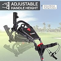 Vista 2 de CUBE CART Carrito de Golf de Empuje de 3 Ruedas – Carrito de Golf Plegable Ultracompacto de Dos Pasos, Marco Ligero de 14.5 libras, Mango Ajustable