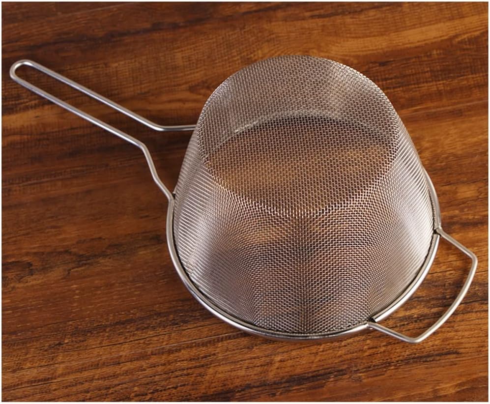 Fryer Basket Stainless Steel Frying Spoon with Handle Foam Skimmer Frying Basket Round Oil Skimmer Suitable for Fried Chicken Wings Noodles Meat Spider Strainer