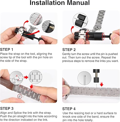 Miniatura 5 de STIROLL Correa de repuesto delgada compatible con Apple Watch de 1.49 pulgadas, 1.57 pulgadas, 1.65 pulgadas, 1.73 pulgadas (Series 11 10), correa