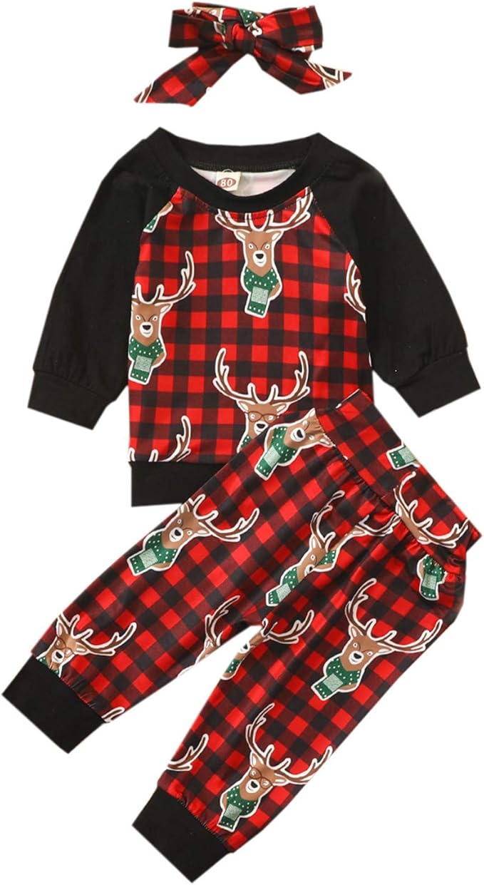 Ansenesna Baby Weihnachts Outfit Set - Weihnachtsmann Kostüm Mit Mütze, Socken & Hose