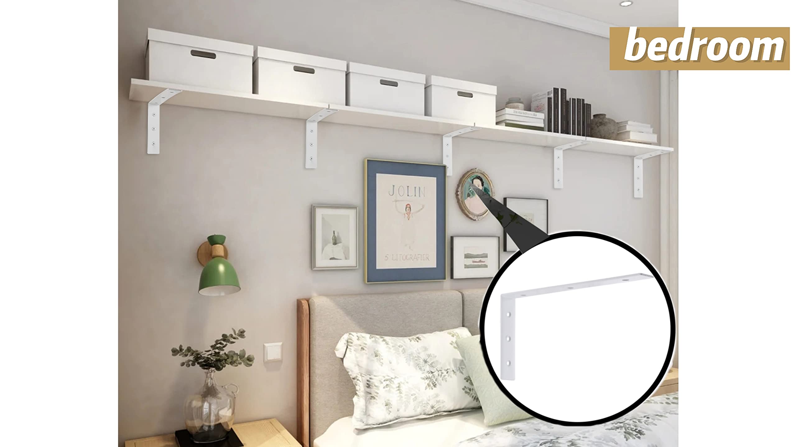 Shelf Brackets 12 Inch Heavy Duty 8 Pack Brackets for Shelves LShaped Shelf Support Bracket