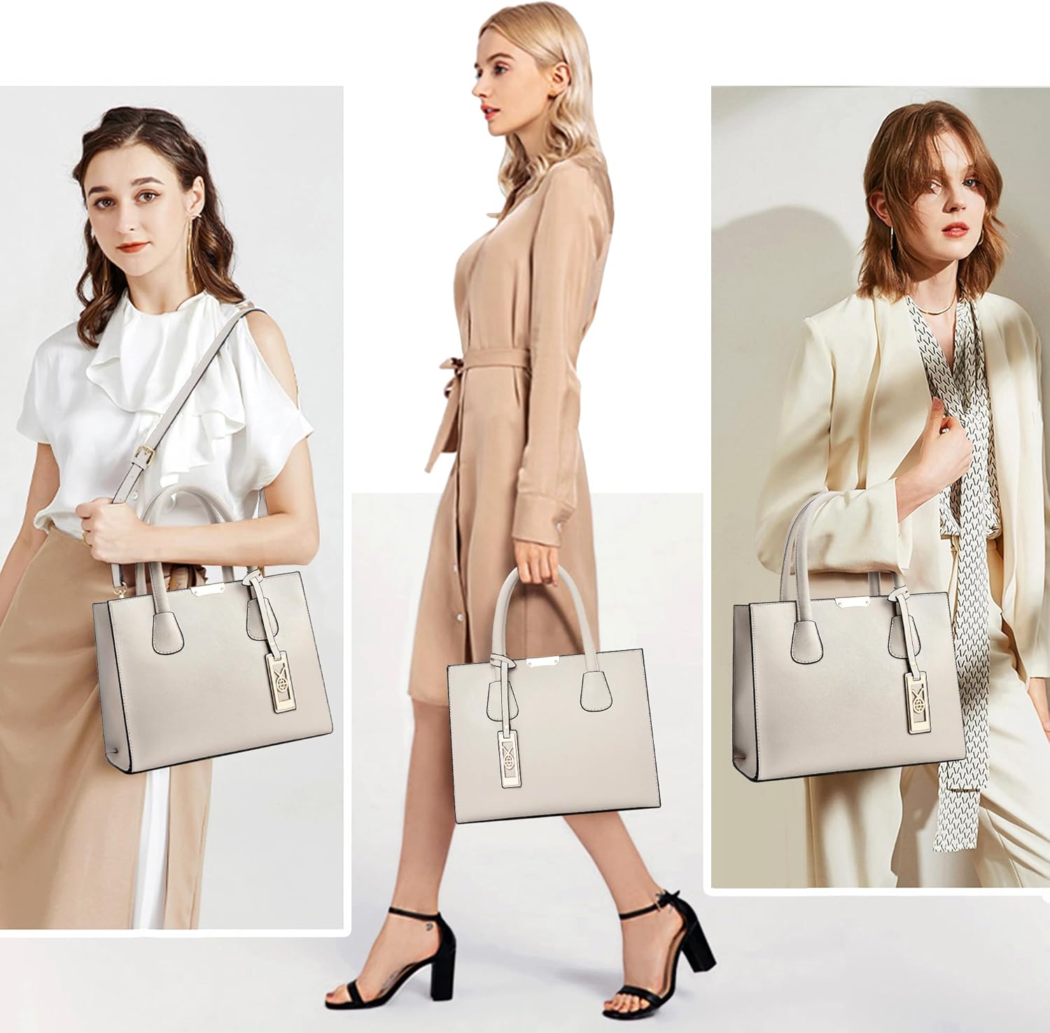 CHICAROUSAL Crossbody Purses and Handbags for Women PU Leather Tote Shoulder Bags Top Handle Satchel - Image 2