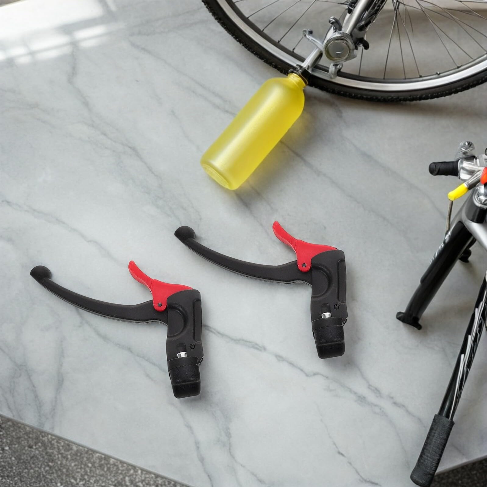 2pares Manijas de Freno para Silla de Ruedas Extensibles de Plástico Autoblocantes para Frenos de Mano de Repuesto para Mantenimiento de Sillas de Transporte