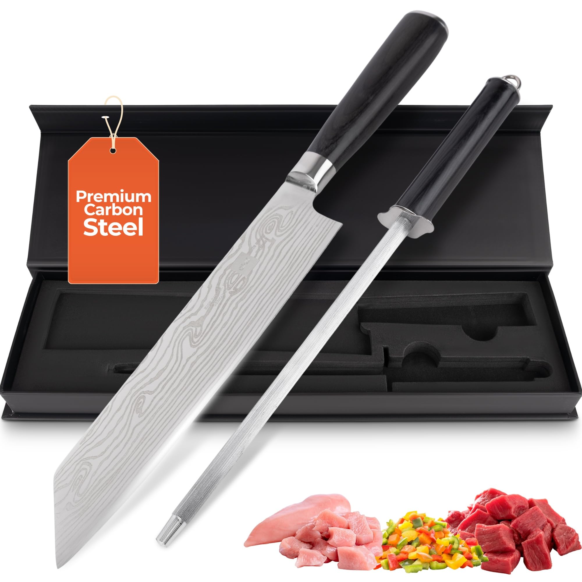 Gidli 8 Inch Chef Knife Set with Diamond Sharpener - Sharp Kitchen Knife — Amazon image 4