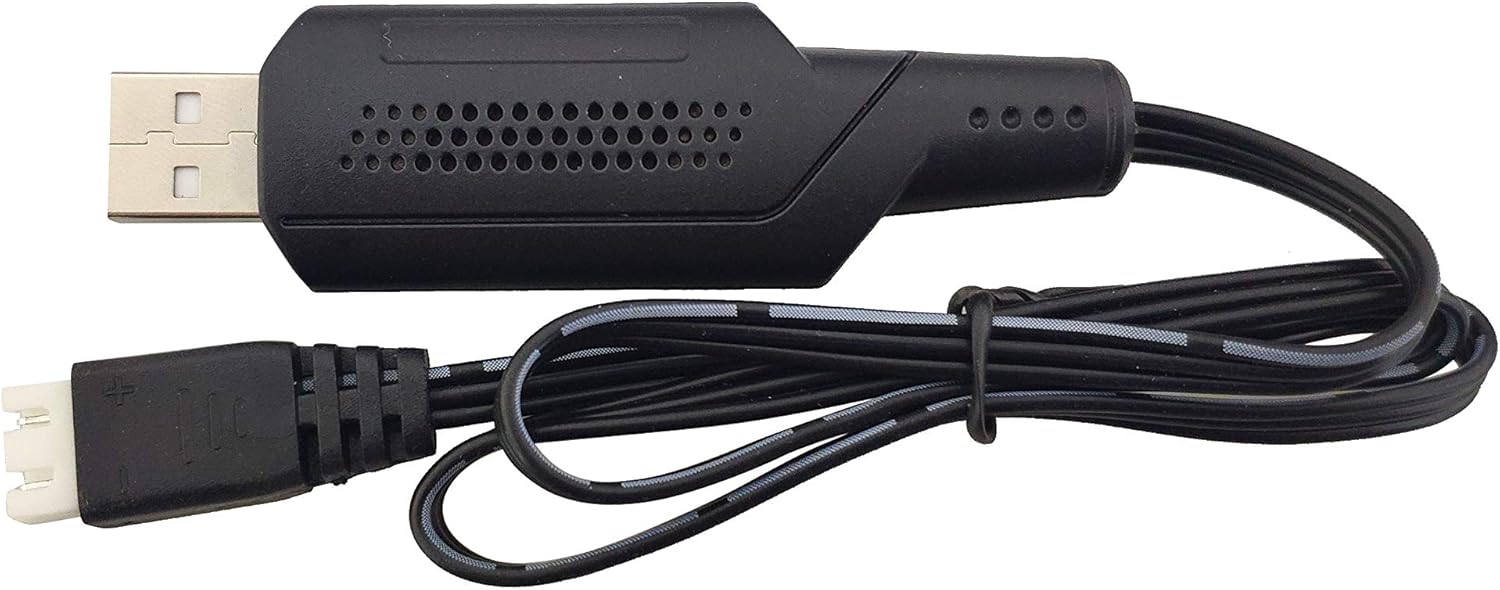 Fytoo 2PCS 7.4V 1200mah Lithium Battery with 2PCS USB Charging Line for E511 E511S Folding Quadcopter Spare Parts Remote Control Helicopter Battery