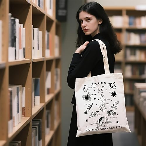 Miniatura 5 de WCGXKO K-Pop Lover Gift SKZ K-pop Boy Band - Bolsa de lona inspirada para niñas fandom