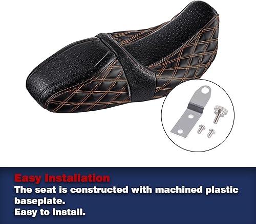 Miniatura 8 de Advanblack Asiento Raptor con costuras de diamante y cuero de avestruz para 08 Up Harley Touring