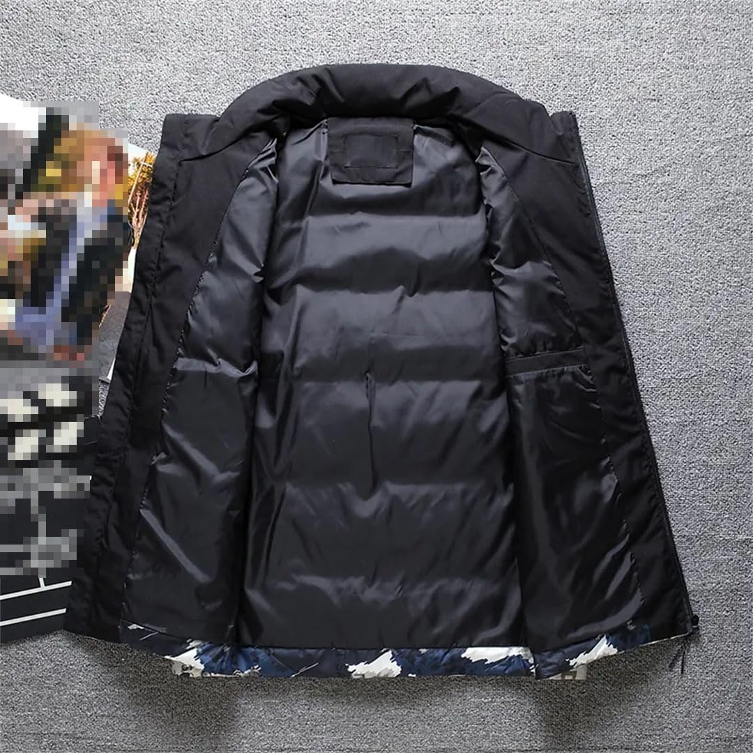 Vogrtcc Chaleco De Invierno Para Hombre, Chaqueta Informal Sin Mangas Con Plumón De Pato, Chaleco Con Bolsillo