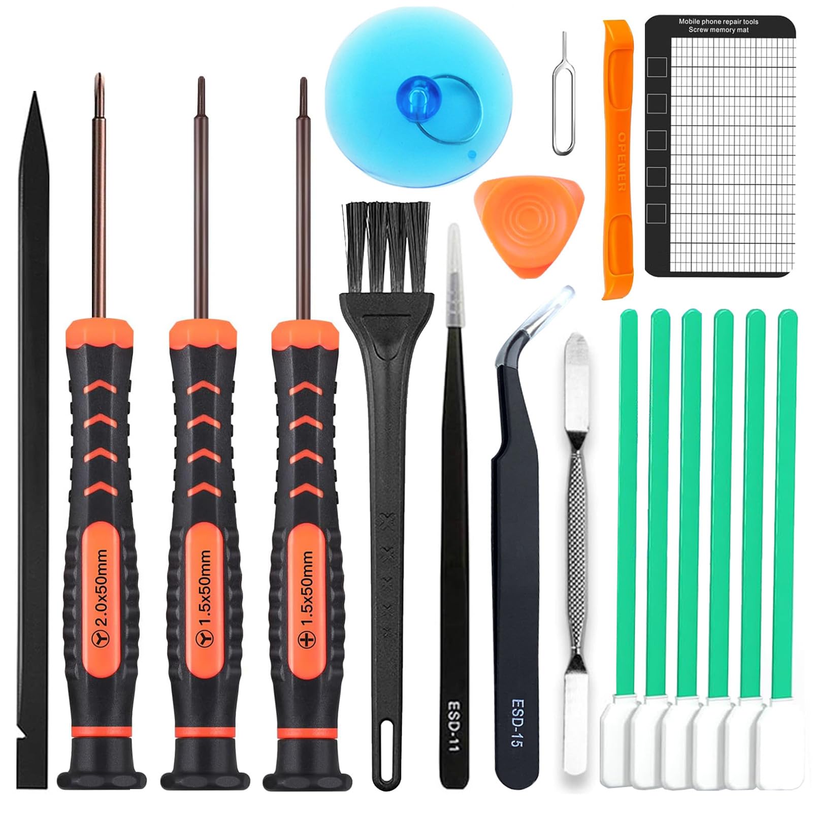 Precision Screwdriver Set for Switch,Y00,Ph000,Y2.0Screwdriver, With A Spudger,Tweezers, Cleaning Brush And A Suction Cup With Sim Card Thimble,for