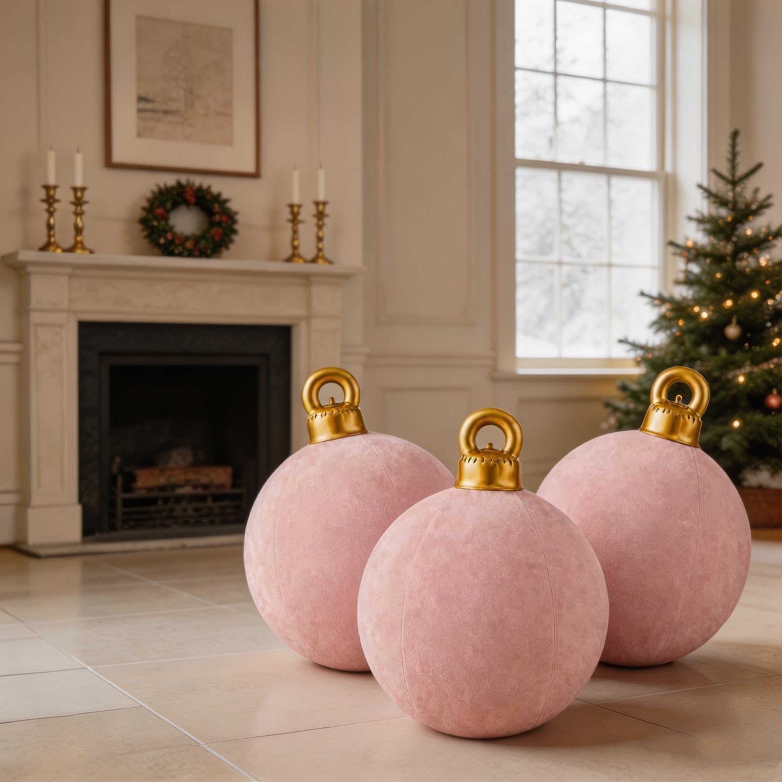 Boule de Noël Gonflable floquée, Green