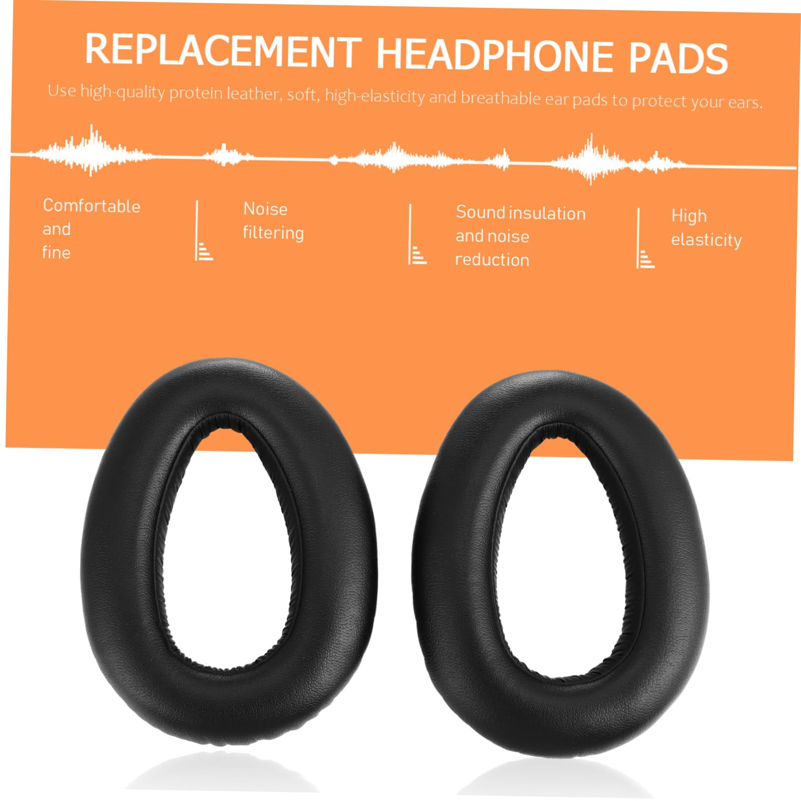 VILLCASE 3 Pares De Auriculares Inalámbricos Inalámbricos para Los Negros De Espuma Viscoelástica