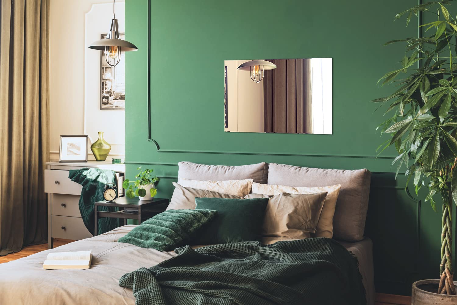Tulup Ronde Spiegel Muur Spiegel naar de Woonkamer Slaapkamer Badkamer ⌀ 70 cm