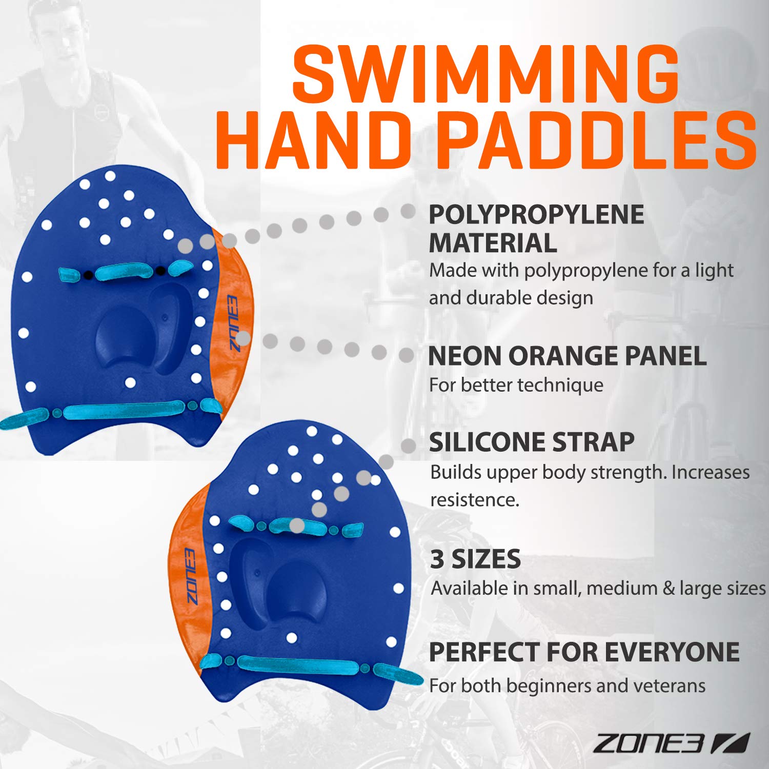 ZONE3 Palas de natación Power Stroke