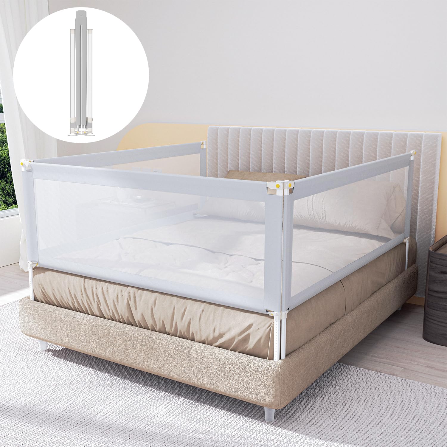 ベージュ メッシュ ベビーベッド 折りたたみ ベージュ メッシュ ベビーベッド 折りたたみ ベージュ メッシュ