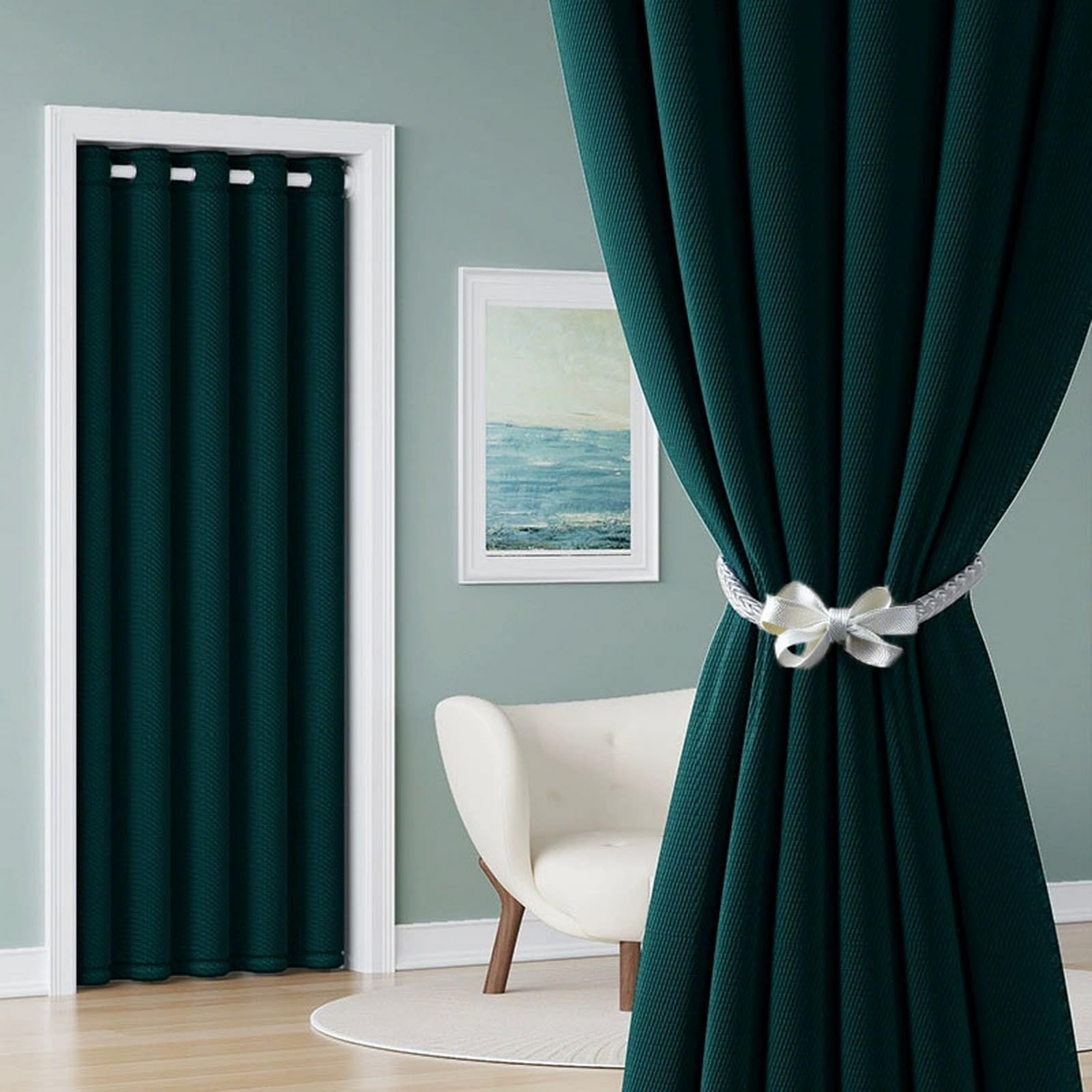 Tende termiche 100% oscuranti, resistenti, 360 g/m², insonorizzate e antivento, per porte del patio, protezione della privacy, isolanti, oscuranti, trattamenti per finestre