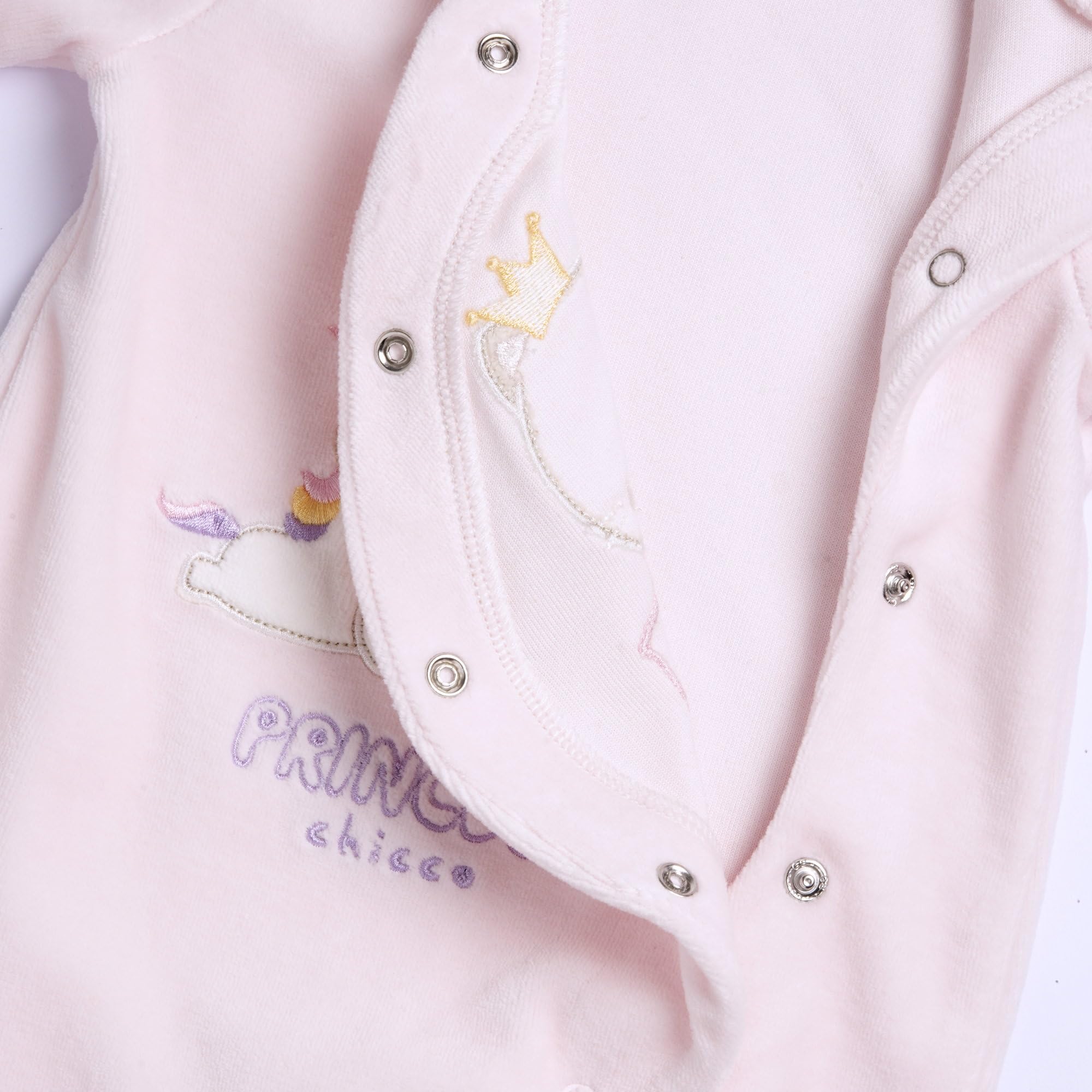 Chicco, Pijama de Bebé para Niña de Suave y Cálida Chenilla con Cómoda Abertura Frontal, Adeucado para el Invierno, Ropa de Bebé 0-24 Meses, Designed in Italy
