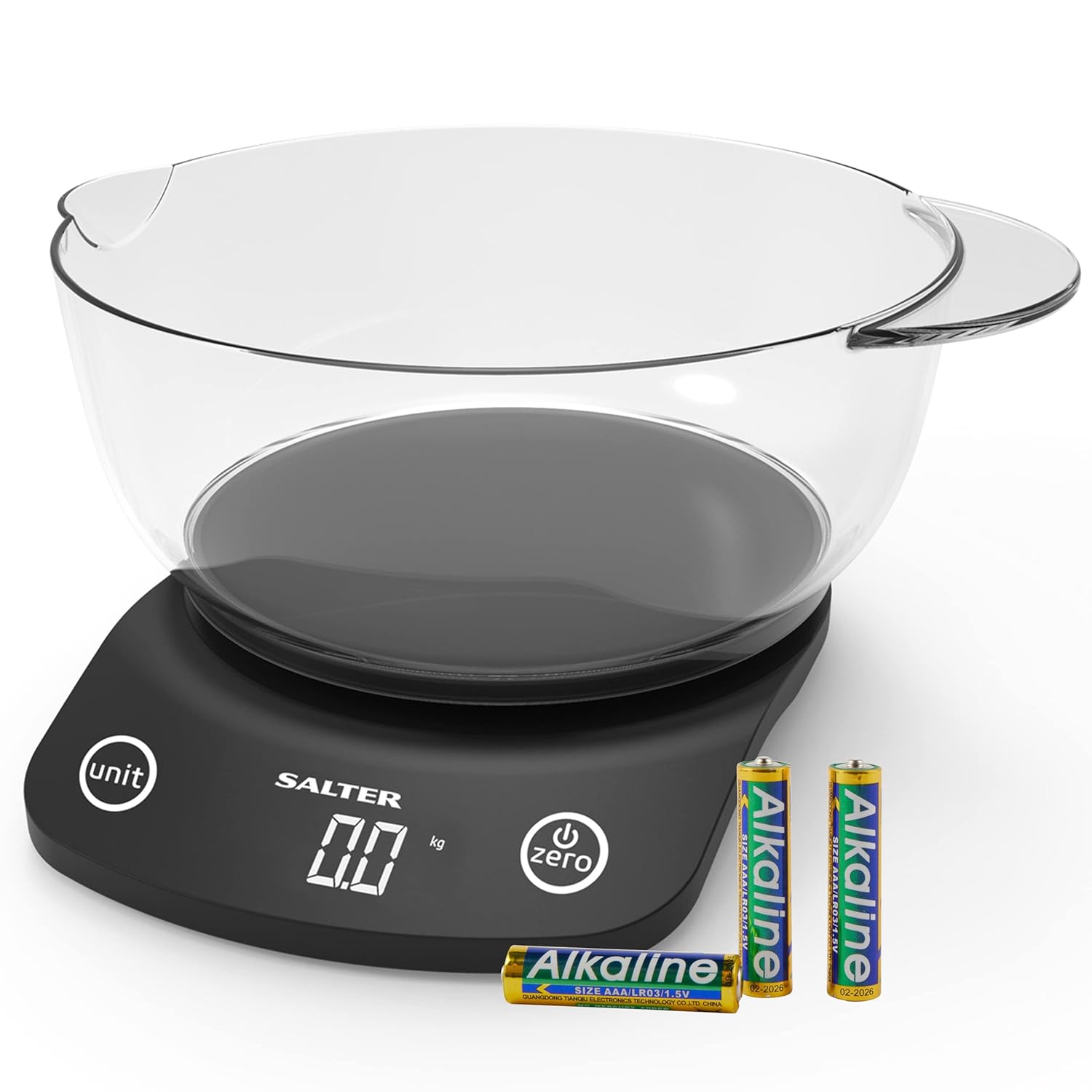 Salter 1074 BKDR Electronic Digital Kitchen Scale, Max 5 Kg, Cooking