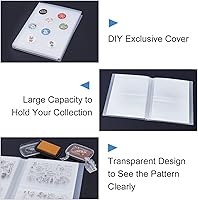 Vista 7 de GLOBLELAND 80 bolsillos transparentes para álbumes de almacenamiento, troqueles de corte, bolsa de almacenamiento en relieve, carpeta de tarjetas