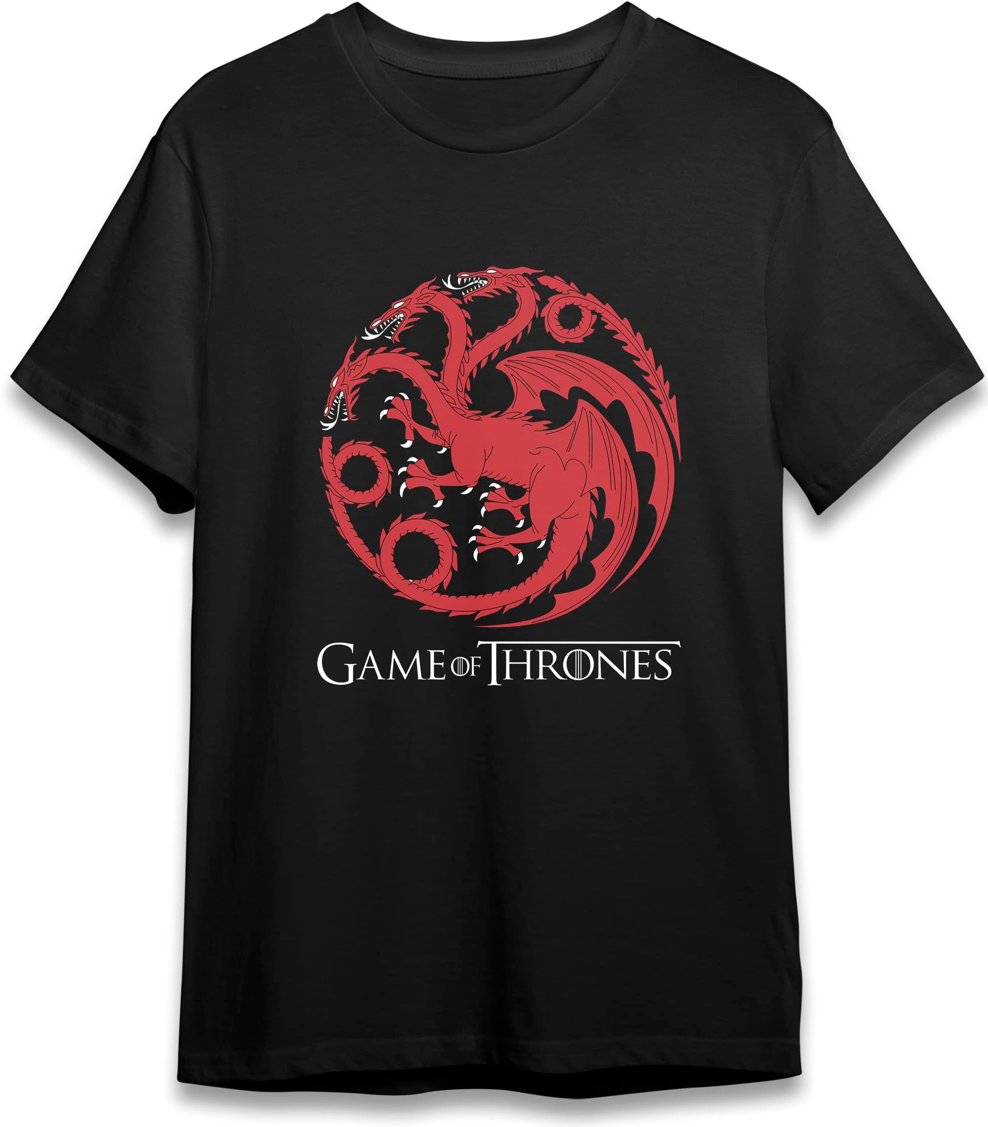 Game of ThronesShirts for Men House Targaryen Fashion T-Shirts Funny Cotton Shirt Black