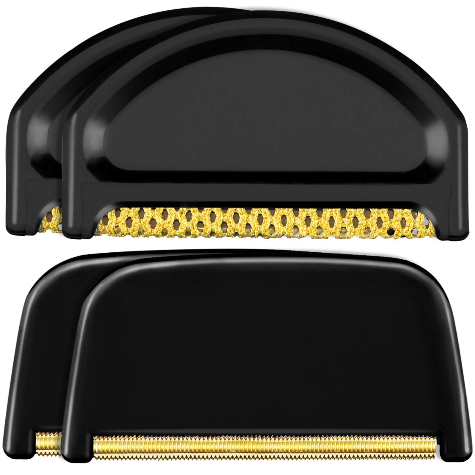 4 Pieces Sweater Combs to Remove Pilling Sweater Defuzzer Multi-Fabric Shaver and Cashmere Comb Wool Pilling Remover Pills, Fuzz from Clothes (Black)