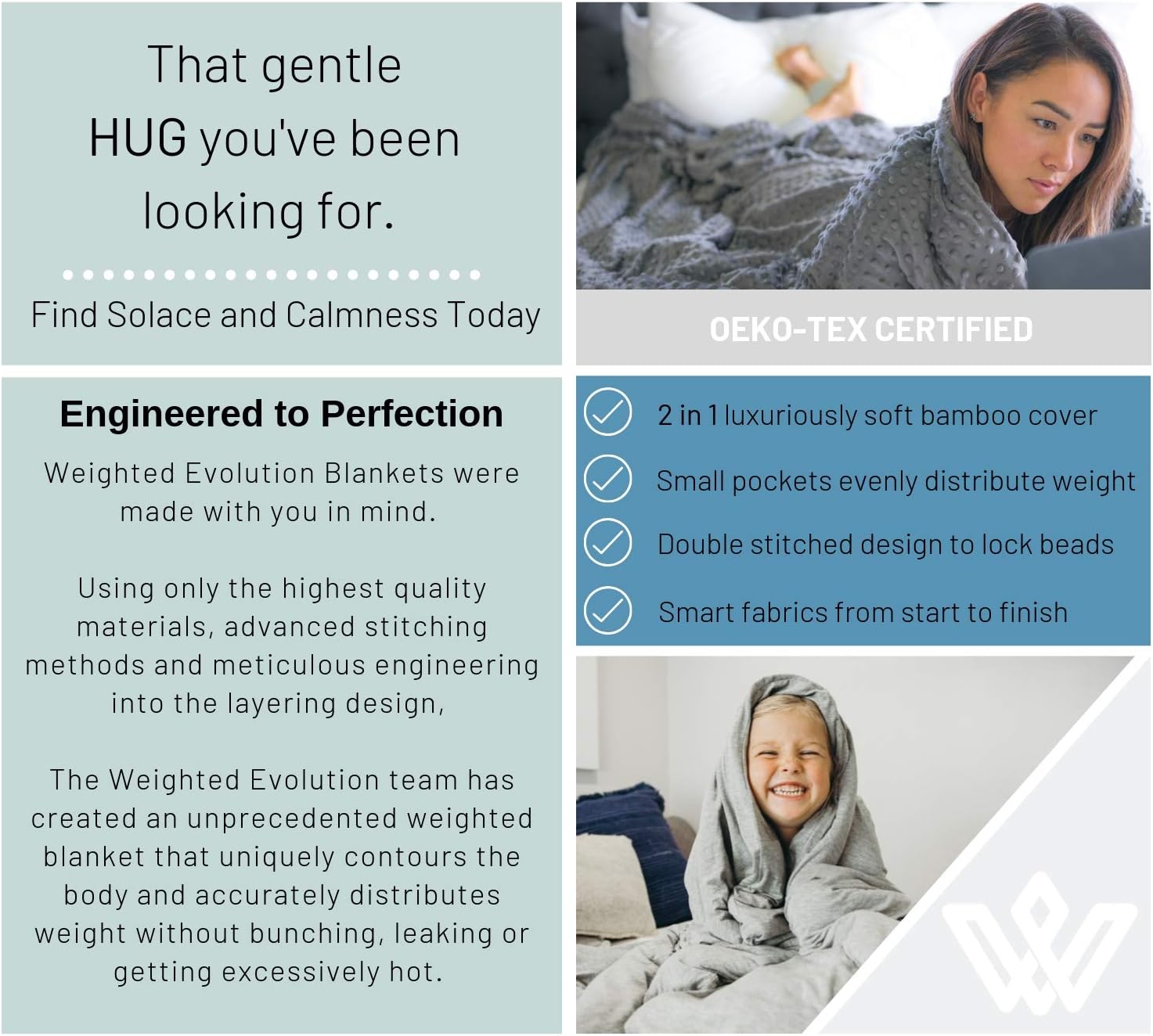 Flash Sale Weighted Evolution Weighted Blanket with Organic Bamboo Lyocell Sensory Dot Cover for Adults & Kids- Warm Cooling Calm Cozy Heavy Blanket (Minky/Bamboo, 48x72|12 lbs) 70% Off Discount Weighted Evolution Weighted Blanket with Organic Bamboo Lyocell Sensory Dot Cover for Adults & Kids- Warm Cooling Calm Cozy Heavy Blanket (Minky/Bamboo, 48x72|12 lbs)