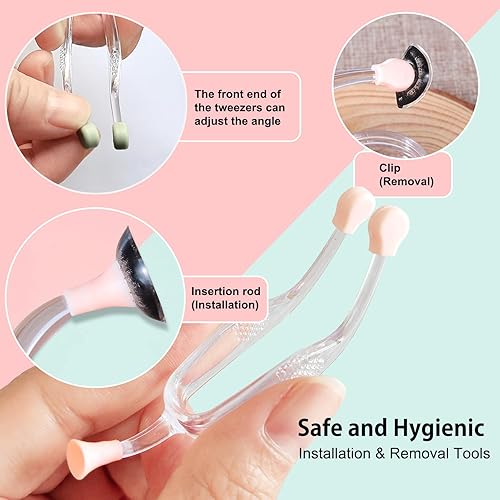 Miniatura 6 de Herramienta de inserción y extracción de lentes de contacto suave, pinzas con punta suave, juego de estuche de herramientas portátil para lentes de