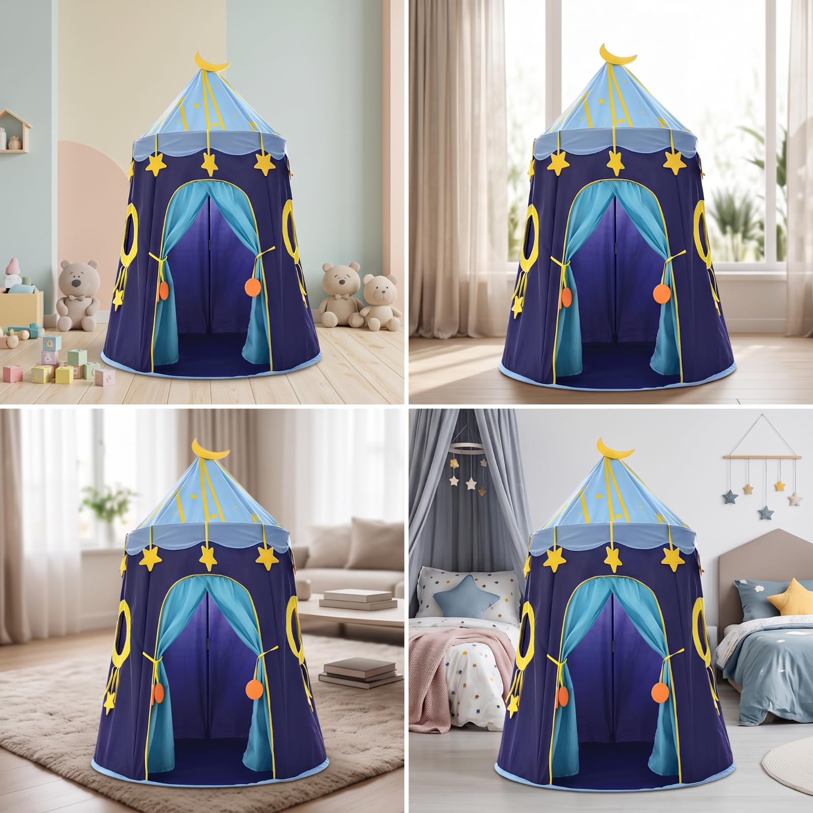 con Sicuro Tessuto Oxford 600D Resistente, a Forma di, Design Leggero e Portatile, per Soggiorno, Bambini, Bambine