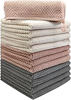 Vista 9 de K&janet6am Paños de cocina para lavar platos, paquete de 6 paños de cocina, paño de limpieza de microfibra súper absorbente, paños de microfibra