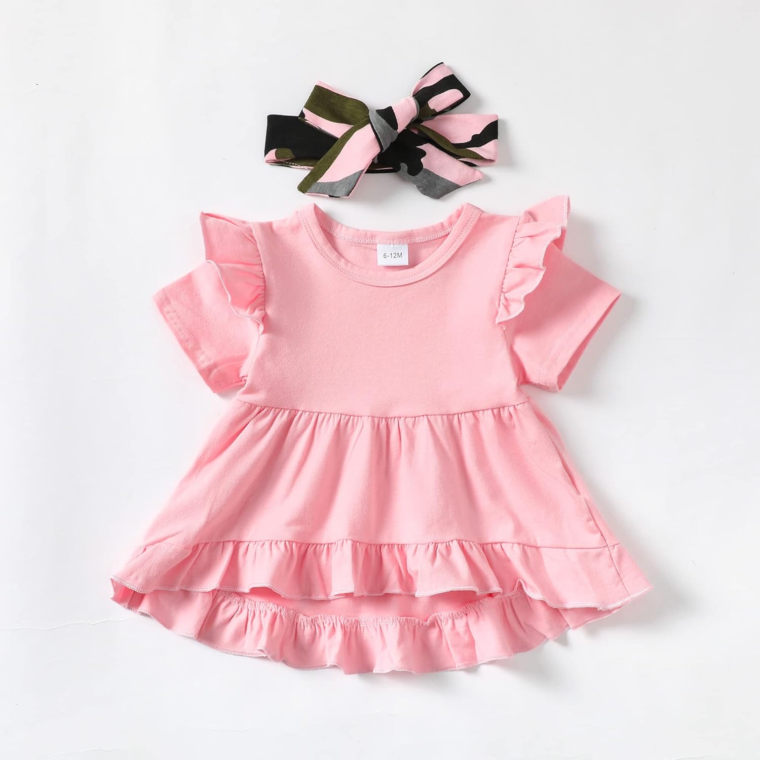 Kucnuzki Toddler Baby Girl Clothes Short Sleeve Ruffle Shirt Floral Pant Set 2 Piece Outfits For Girls Cute Clothing Set - Image 5