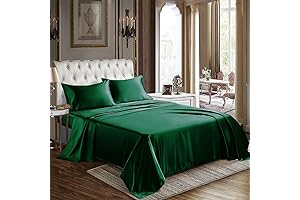 CozyLux Green Silk Sheets Queen