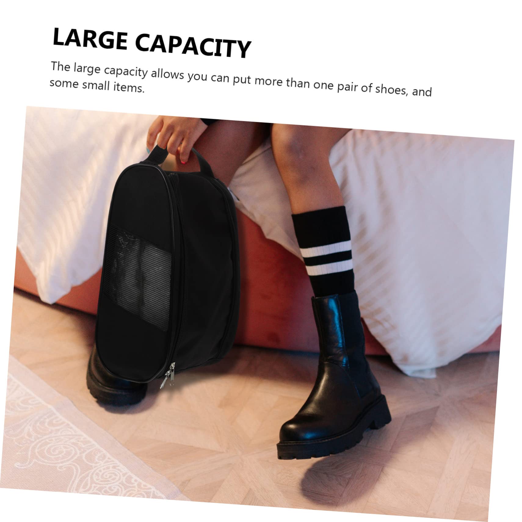 LIFKOME 2 Pezzi Sacchetto Di Scarpe Di Stoccaggio Piccolo Sacchetto Organizzatore Borse Per Scarpe Sportive Borse Di Stoccaggio Da Viaggio Con Cerniera Tote Trasparente Borse Organizer In