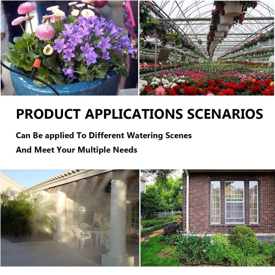 DIY Crafts Micro Drip Irrigation Kit Adjustable Nozzle Automatic Watering Kits,Garden Micro Irrigation Drip System,Plant Watering System for Patio,Greenhouse,Lawn (11 Pots, Ready to Fit Kit) 2