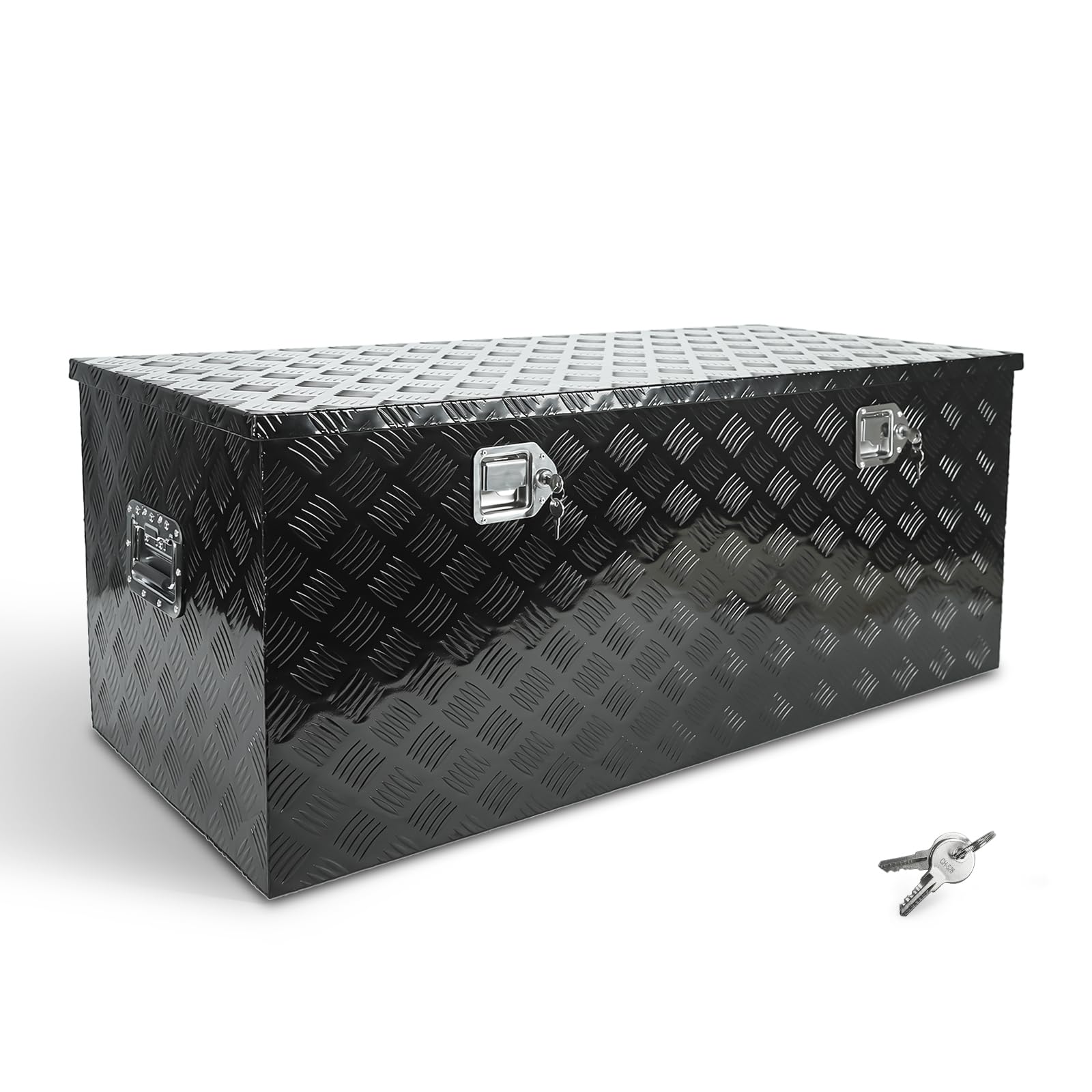 BLACKHORSE-RACING 48 Inch Aluminum Truck Bed Tool Box