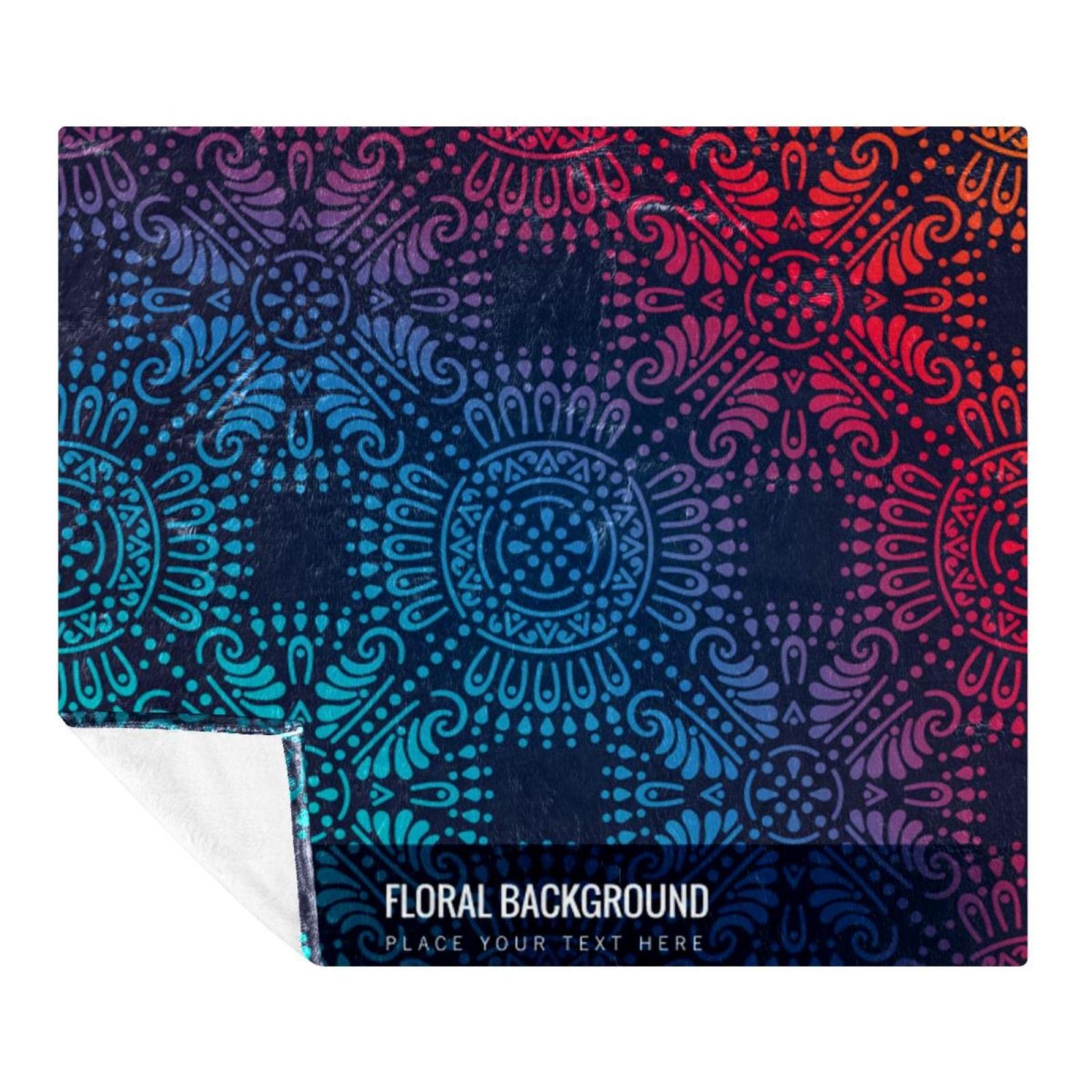 Couverture de luxe mandala en microfibre douce haut de gamme