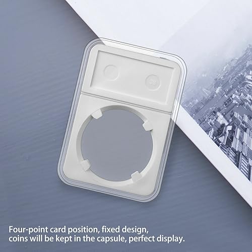 Miniatura 7 de Paquete de 10 soportes para exhibición de monedas de 1.496 in para Morgan, Peace, IKE Silver Dollar, 1.181 in para JFK Half Dollar (1.496 in para