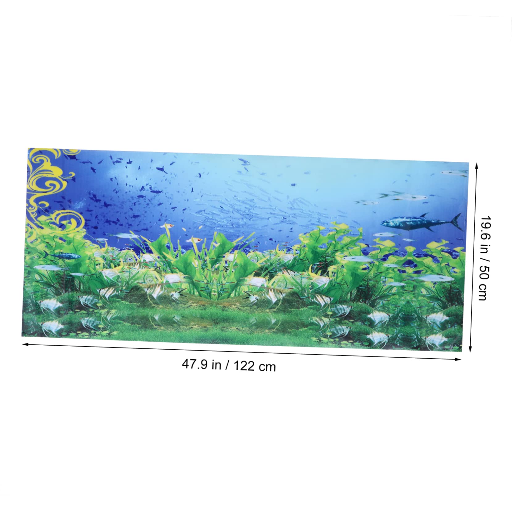 3 Piezas etiqueta engomada del fondo del tanque de peces 3d imagen de fondo bajo el agua decoración pegatinas etiqueta del acuario cartel de pecera espesar Decorar fotografía