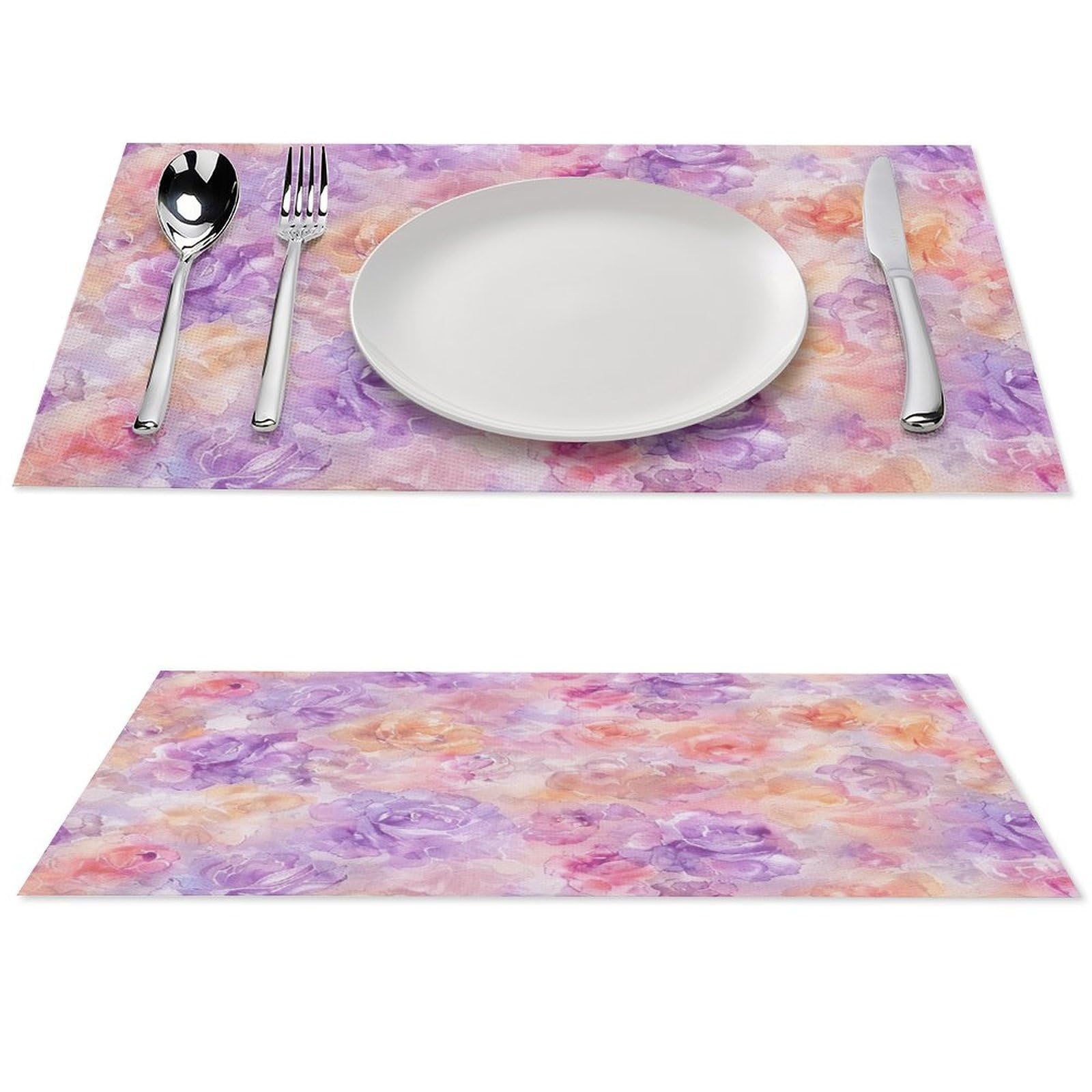 Set de table dégradé en PVC lavable 30x45 cm - Lot de 4 antidérapants pour repas