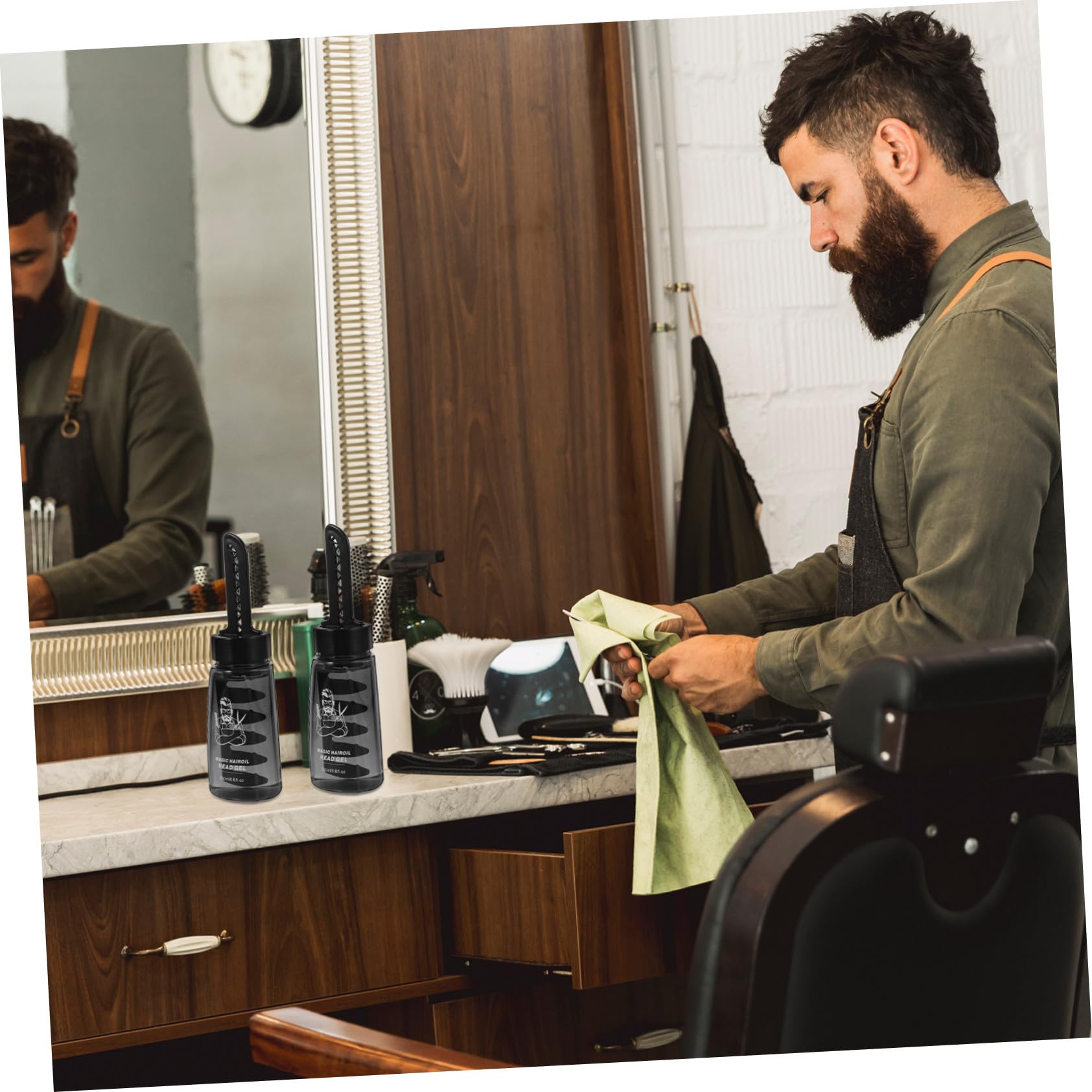 3 Stück-Pack Leere Haargelflaschen mit Nachfüllbare Styling Gel Behälter
