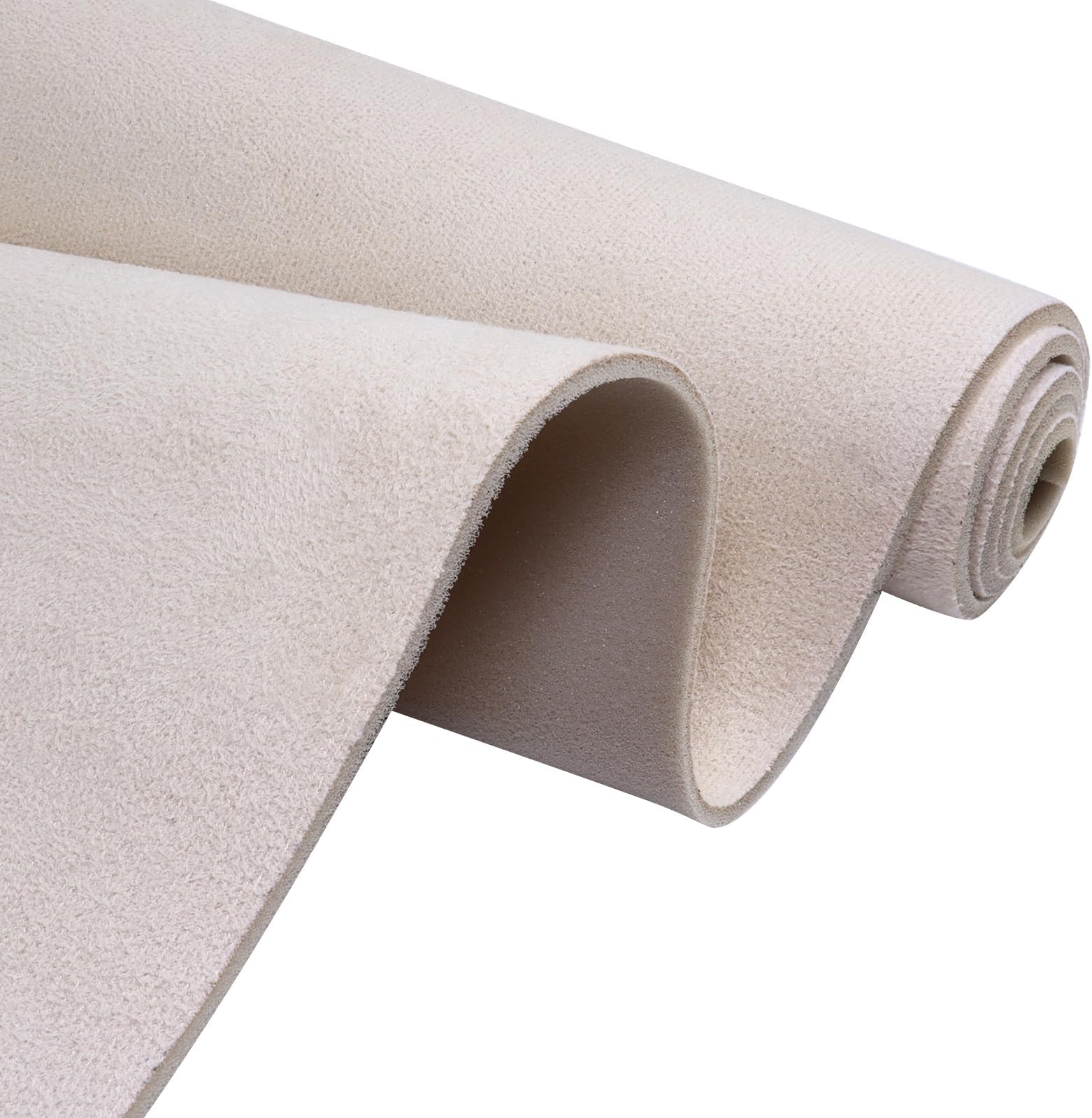 Suede Headliner with Foam Backed Fabric 60 Inches Width,Replacement Aging/Faded/Broken,Color and Style Choice (Beige, 36 Inches Inches 60 Inches )