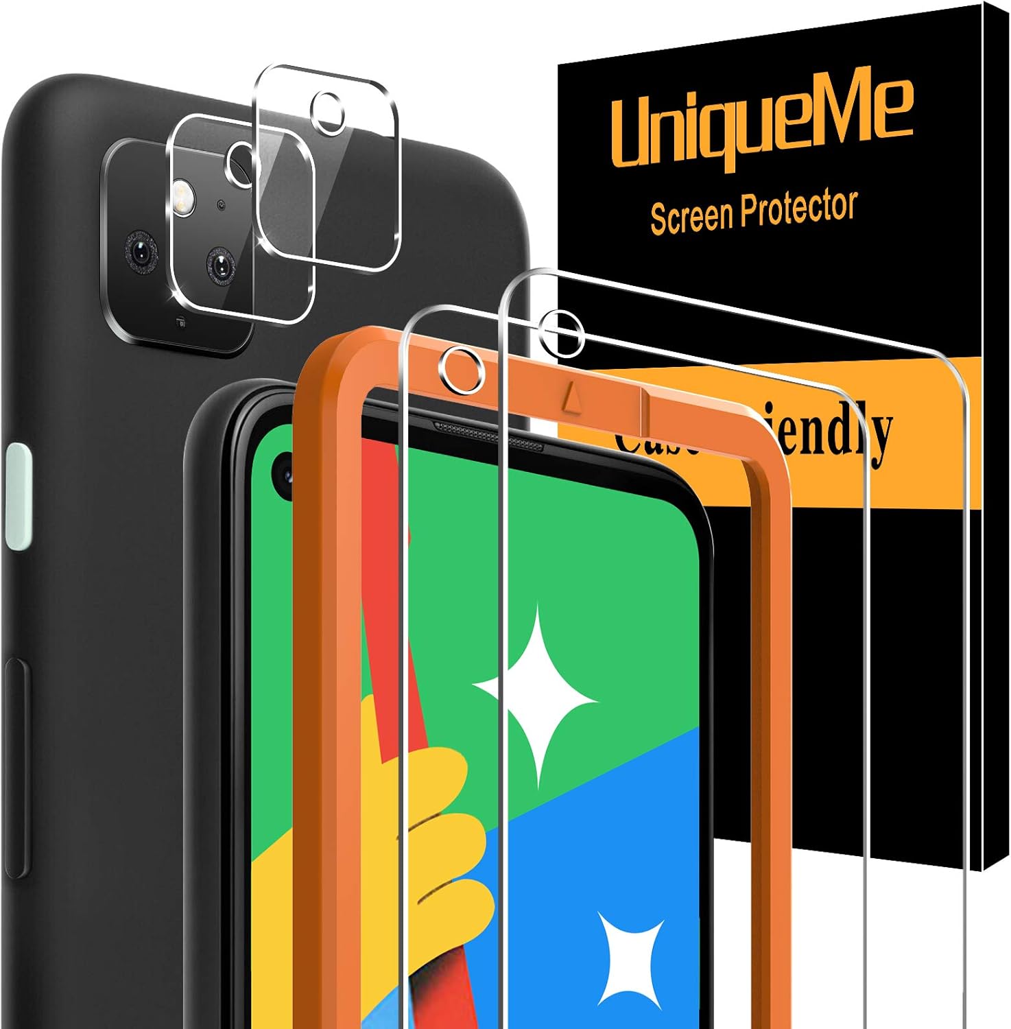 Uniqueme Google Pixel 4a 5g 用 ガラスフィルム 日本旭硝子素材製 全面保護 10h硬度 2枚 カメラフィルム 耐衝撃性 Hd 高透過率 撥油性 指紋防止 ガイド枠付き 4gに該当なし 格安saleスタート Uniqueme Google Pixel 4a 5g 用 ガラスフィルム 日本旭硝子素材製 全面保護 10h硬度 2枚 カメラフィルム 耐衝撃性 Hd 高透過率 撥油性 指紋防止 ガイド枠付き 4gに該当なし 格安saleスタート