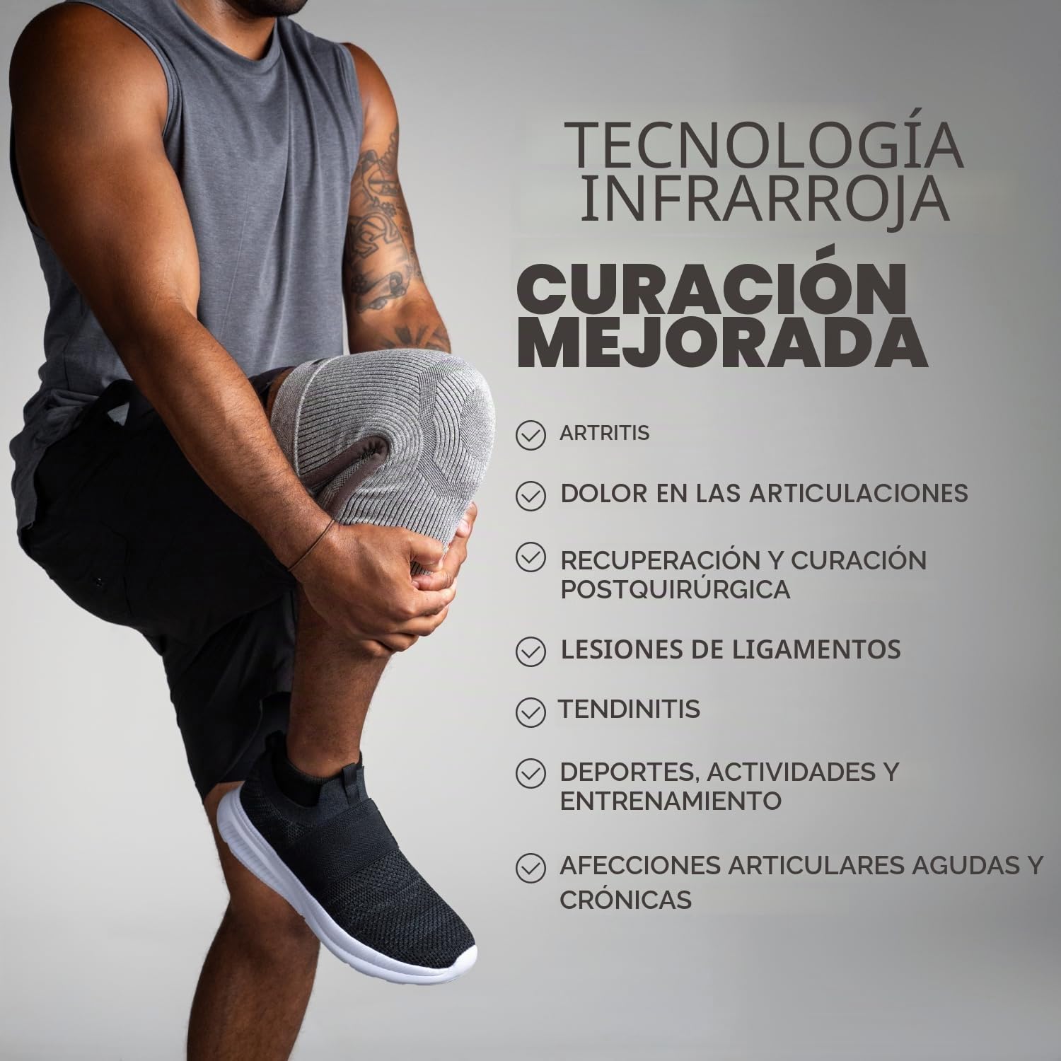 Incrediwear Manga de Rodilla Incrdibrace, Negro, XX-Large Unisex