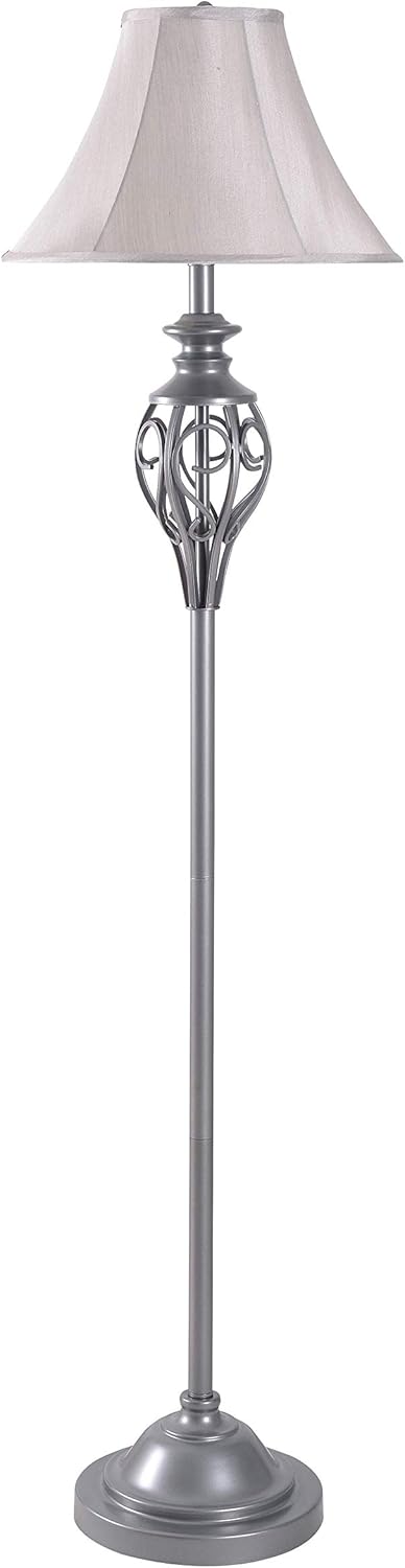 Exсluѕіvе Dіѕсоunt 🔥 Kenroy Home 80007SIL Cerise Lamp Sets, 64 Inch Height, 15 Inch Width, Silver