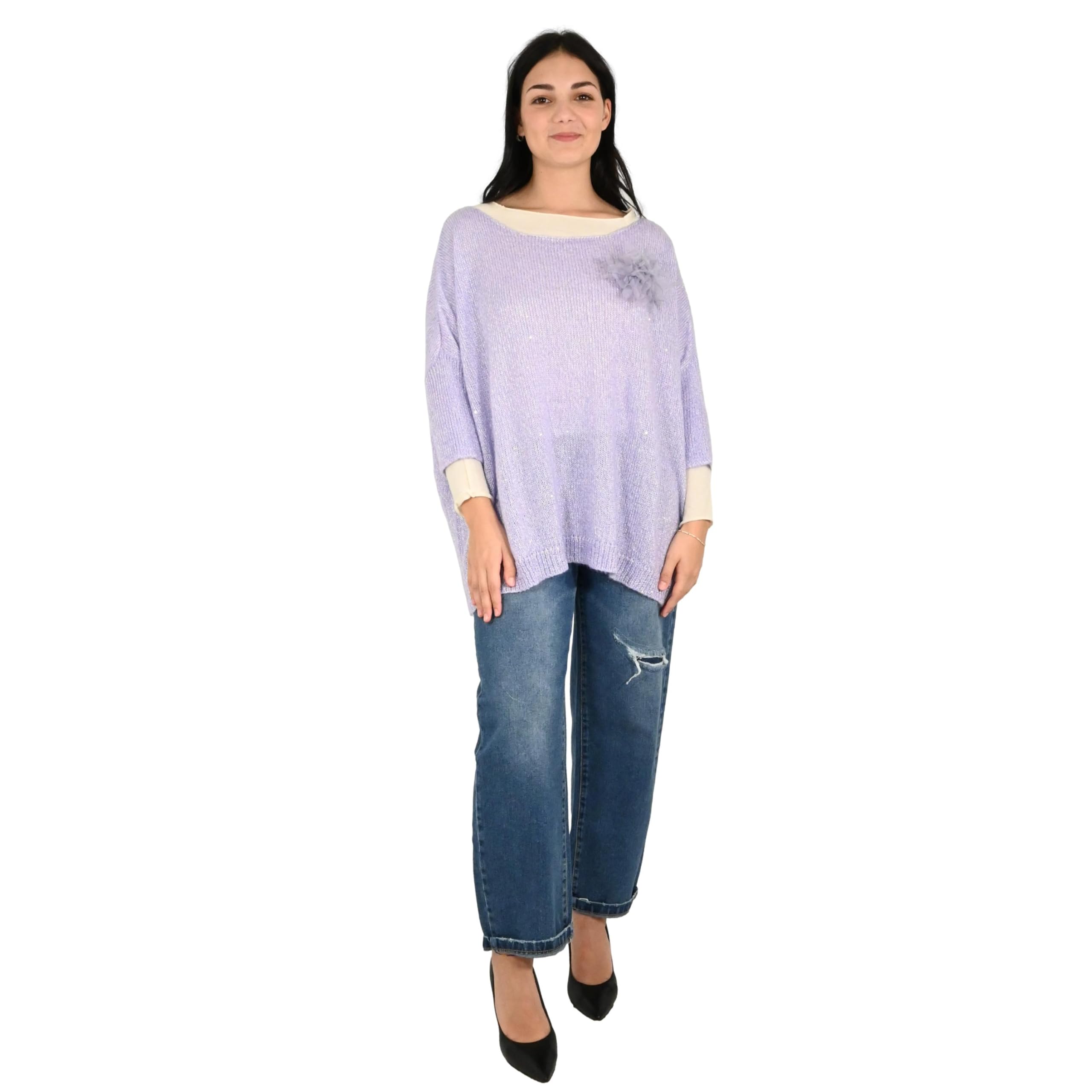 Kontatto maglia donna lilla 3M0975C