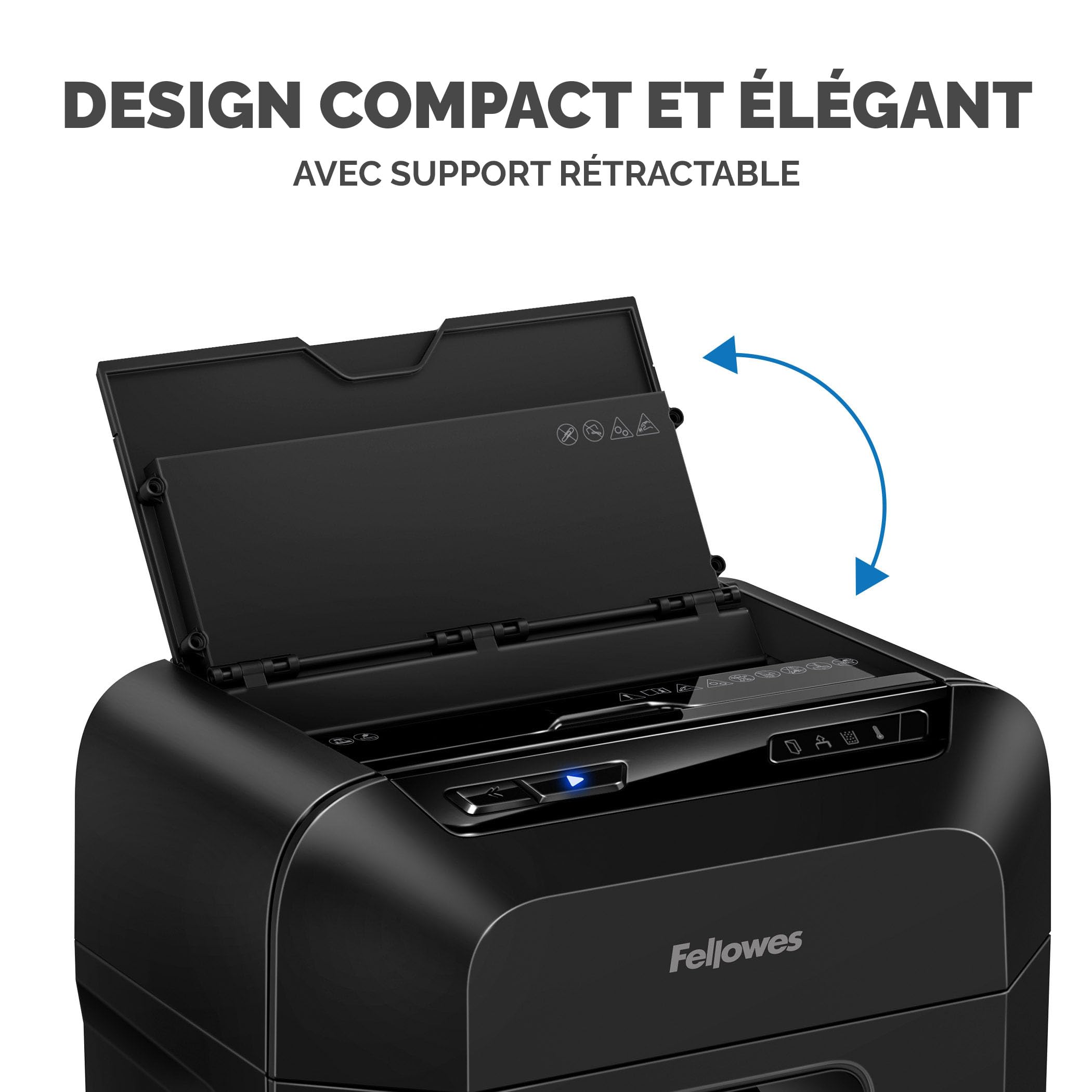 Fellowes Destructeur Hybride AutoMax 90M 90 Feuilles Automatique 9 Manuel P4 Sécurité 17 L Noir