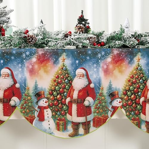 Miniatura 5 de Funda de chimenea de Navidad  78 x 20 pulgadas, árbol de Navidad, muñeco de nieve, Papá Noel, bufanda, guirnalda, decoración de pasillo, decoración