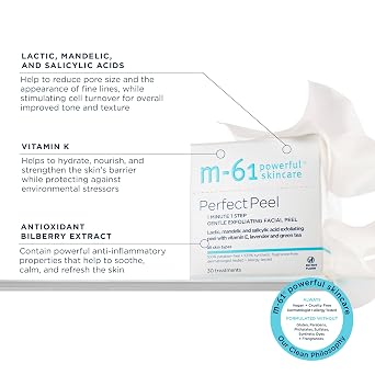 m-61 Perfect Peel Gentle Exfoliating Facial Peel Pad