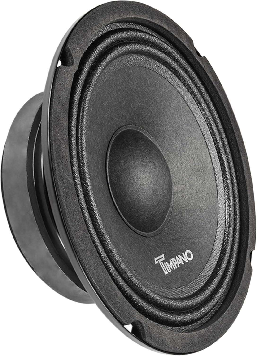 Timpano 6.5 Inch Shallow PRO Audio Speaker 600 Watts TPT-MB6-8 Slim Small Profile 8 Ohm, PRO Midbass Car Audio Loudspeaker Compact for Custom Doors (Single)