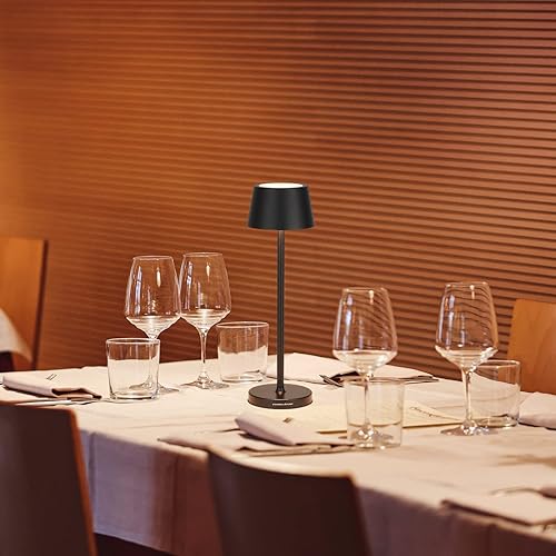 Miniatura 7 de Juego de 2 lámparas de mesa inalámbricas, con atenuación táctil y función impermeable IP54, adecuadas para iluminación interior y patio, color