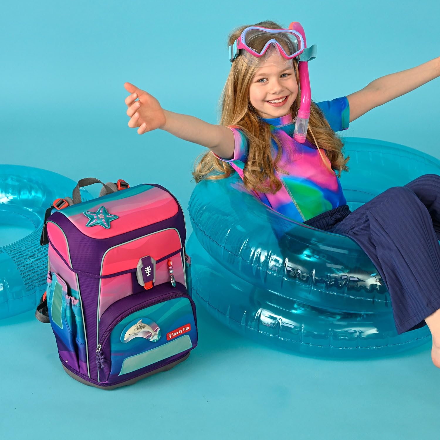 Step by Step Cloud Ocean Schulranzen-Set 5-teilig Dolphin Lana